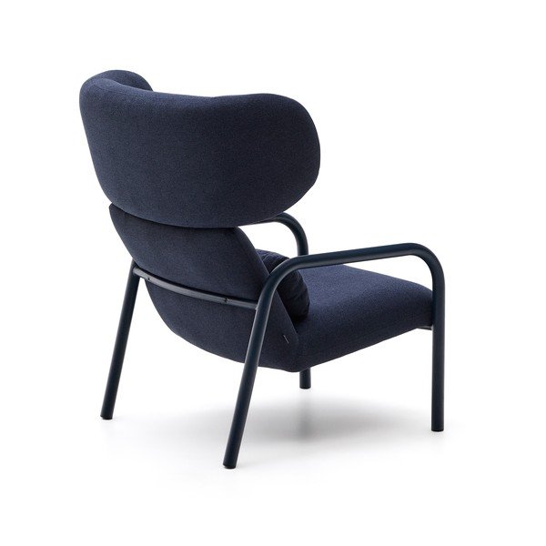 Tamsiai mėlynos spalvos krėslas Inari – Kave Home-image-4