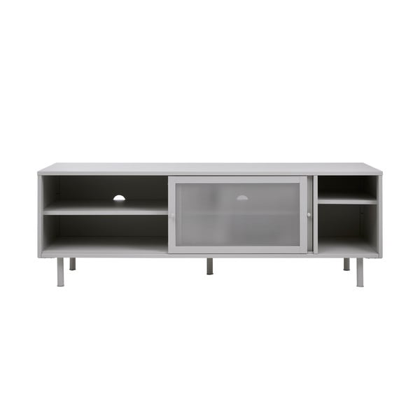 Iš metalo TV spintelė pilkos spalvos 160x55x45 cm Veep – Unique Furniture-image-4