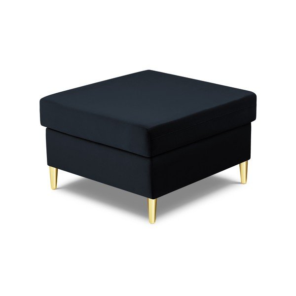 Tamsiai mėlynos spalvos iš velveto taburetė Kyoto – Cosmopolitan Design-image-2