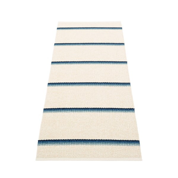 Mėlynos spalvos/kreminės spalvos lauko kilimas 70x180 cm Olle Blue Vanilla – Pappelina