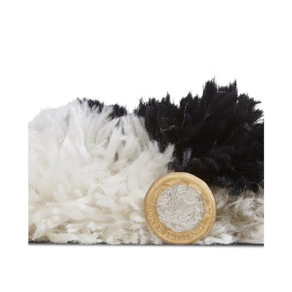 Smėlio ir juodos spalvos rankomis siūtas kilimas Think Rugs Morocco Ivory & Black, 120 x 170 cm-image-1