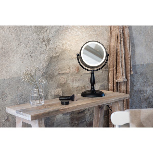Stalinis šviestuvas matinės juodos spalvos (aukštis 36 cm) su stiklo gaubtu Face – Markslöjd-image-4