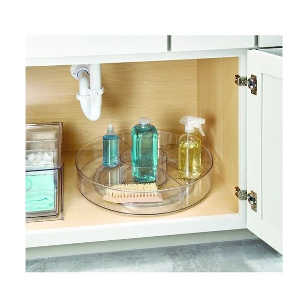 Apvali skaidri laikymo dėžė iDesign The Home Edit, ⌀ 45,7 cm-image-1