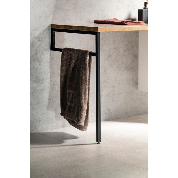 Iš plieno stalviršio atrama juodos spalvos 49x2 cm – Sapho-image-1