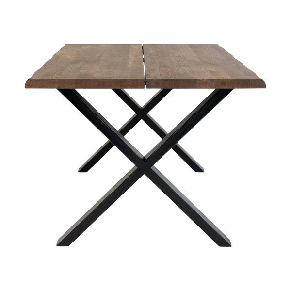 Valgomojo stalas su ąžuolo masyvo stalviršiu House Nordic Toulon Smoked, 140 x 95 cm-image-3