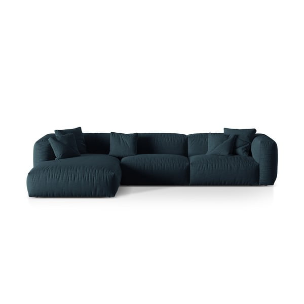 Modulinė kampinė sofa tamsiai mėlynos spalvos (su kairiuoju kampu) Martina – Micadoni Home