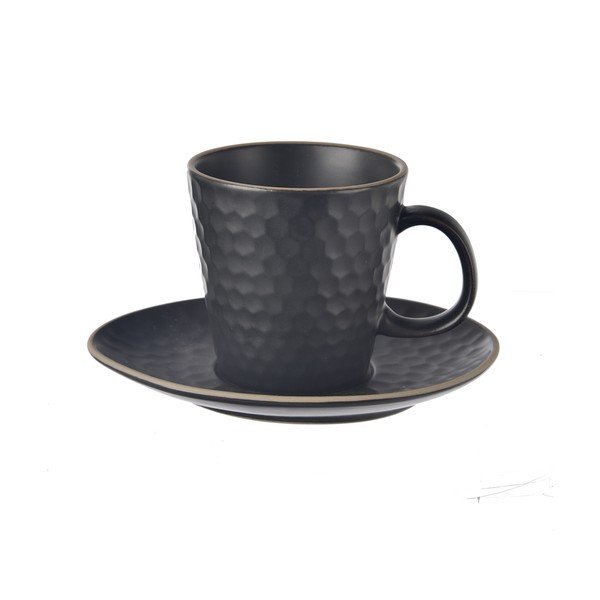 Juodos spalvos iš keramikos puodelis kapučino 250 ml Tea Time – Orion