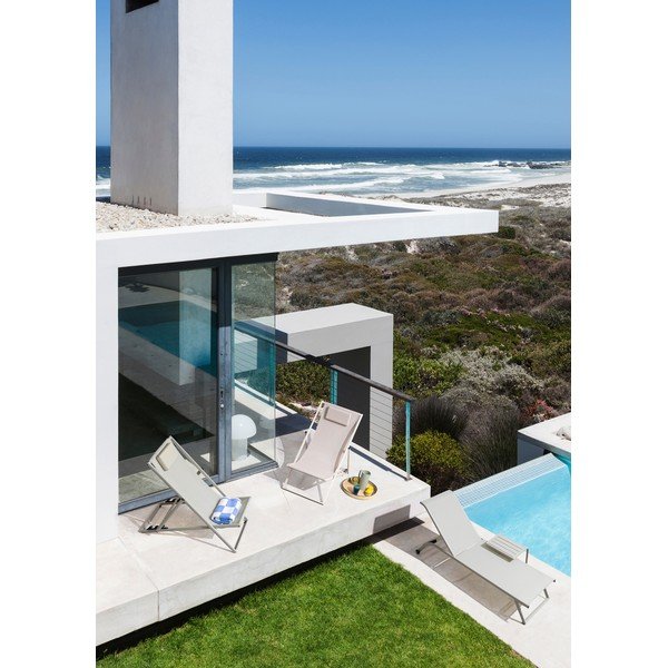 Taupe spalvos metalinis sodo šezlongas Taylor – Bizzotto-image-1