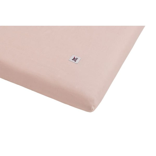 Rausva vaikiška paklodė BELLAMY Dusty Pink, 70 x 140 cm