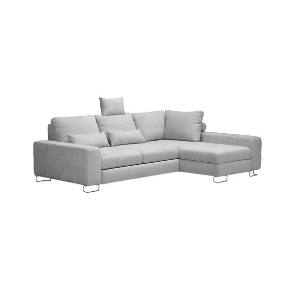 Šviesiai pilka "Windsor & Co Sofas Alpha" kampinė sofa-lova, dešinysis kampas-image-4