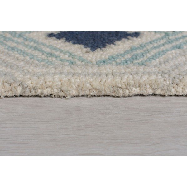 Smėlio ir mėlynos spalvos vilnonis kilimas Flair Rugs Marco, 120 x 170 cm-image-2