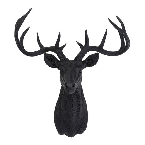 Juoda elnio formos sienų dekoracija "Kare Design Deer", 62 x 93 cm