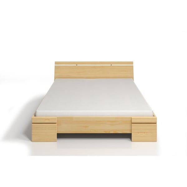 Dvigulė lova iš pušies medienos su daiktadėže SKANDICA Sparta Maxi, 140 x 200 cm