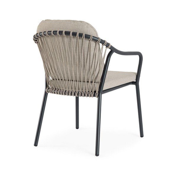 Šviesiai rudos spalvos metalinė sodo kėdė Edvige – Bizzotto-image-4