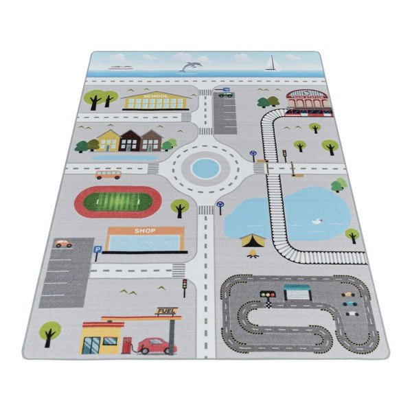 Pilkos spalvos vaikiškas žaidimų kilimas 140x200 cm Play – Ayyildiz Carpets-image-2