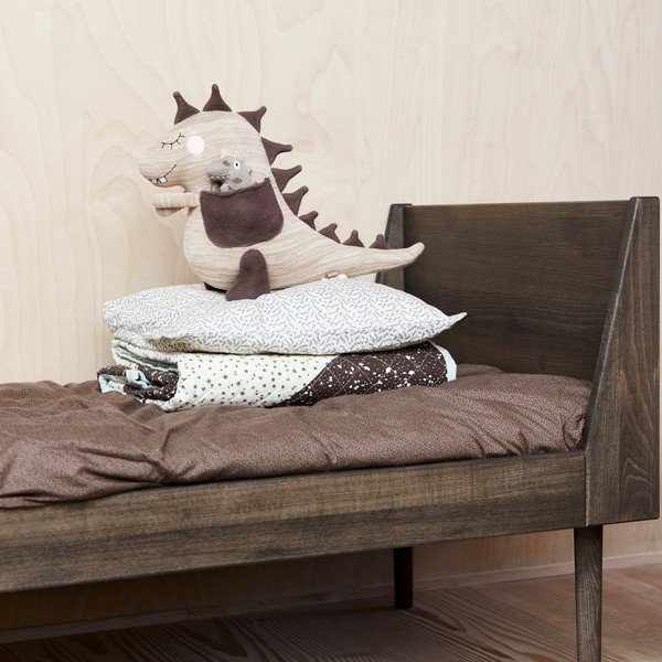 Rankų darbo žalios spalvos iš vilnos mišinio vaikiškas kilimas ø120 cm Theo DIno – OYOY Mini-image-2
