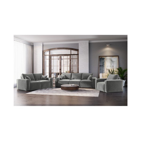 "Cosmopolitan Design Florida" pilka sofa, 245 cm-image-4