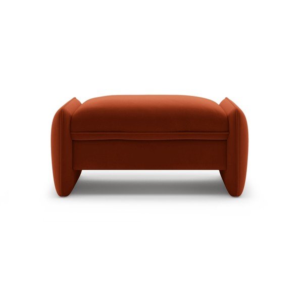 Raudonos plytų spalvos taburetė iš velveto Georgia – Micadoni -image-1