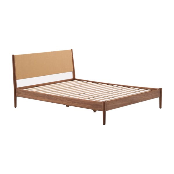 Dvigulė lova tamsiai rudos spalvos su lovos grotelėmis 160x200 cm Elan – Kave Home