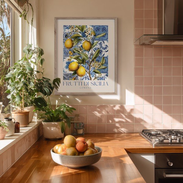 Spausdintas paveikslas su rėmeliu 40x50 cm Sicilia – Styler-image-1