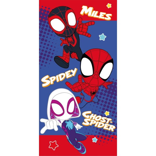 Raudonos spalvos/mėlynos spalvos iš medvilnės vaikiškas rankšluostis 70x140 cm Spidey – Jerry Fabrics