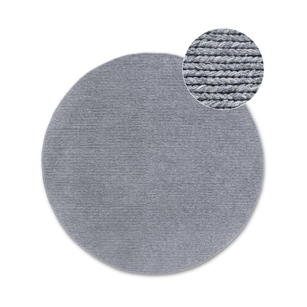 Rankų darbo iš vilnos apvalios formos kilimas pilkos spalvos ø 160 cm Francois – Villeroy&Boch