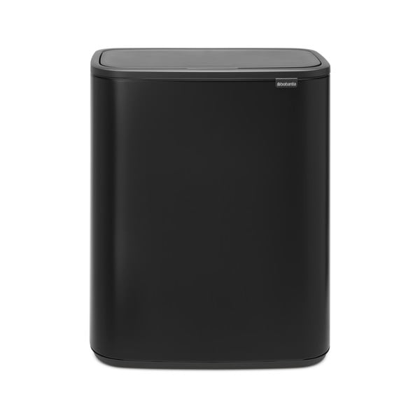 Iš plieno galima atidaryti palietus šiukšliadėžė matinės juodos spalvos 60 l Bo Touch Bin – Brabantia-image-4