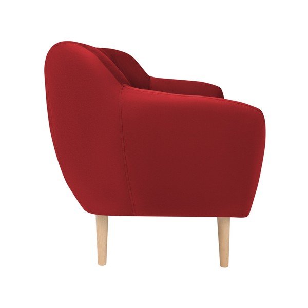 Raudonos spalvos aksominė sofa Mazzini Sofas Sardaigne, 158 cm-image-3