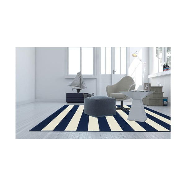Mėlyna ir balta lauko kiliminė danga Floorita Stripes, 133 x 190 cm-image-3