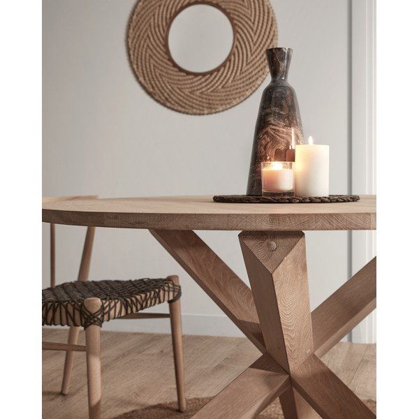 Ąžuolinis stalas Kave Home Nori, ø 120 cm-image-3