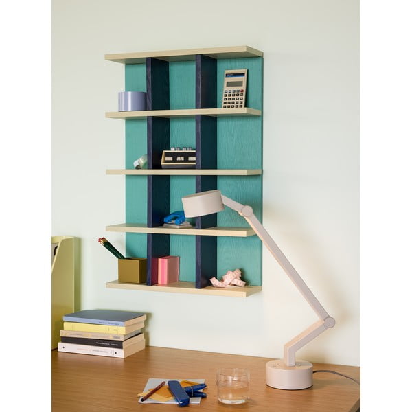 Kelių aukštų sieninė lentyna turkio spalvos 45 cm Galaxy – Hübsch-image-3