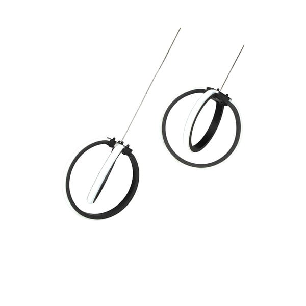 Juodos spalvos iš metalo kabantis šviestuvas LED ø 20 cm Sezen – Squid Lighting-image-3