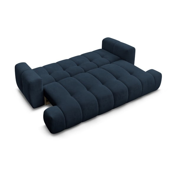 Tamsiai mėlynos spalvos sulankstoma/su sandėliavimo vieta sofa 251 cm Fuji – Bobochic Paris-image-4