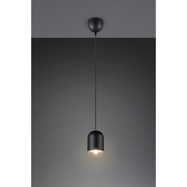 Juodos spalvos iš metalo kabantis šviestuvas ø 11 cm Nara – Reality-image-1