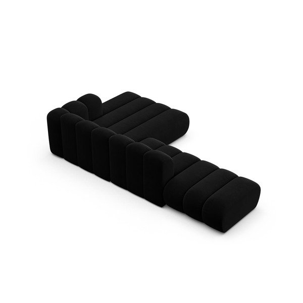 Kampinė sofa antracito spalvos (su dešiniuoju kampu) Lupine – Micadoni Home-image-3