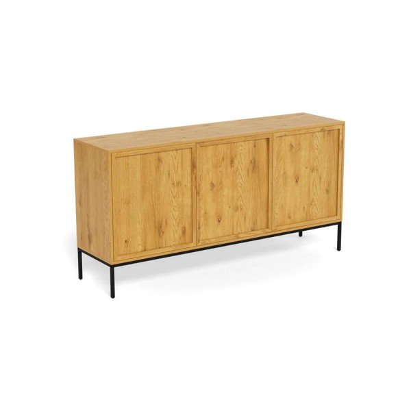 Natūralios spalvos šoninė spintelė iš ąžuolo 158x80x40 cm Palmdale – Actona