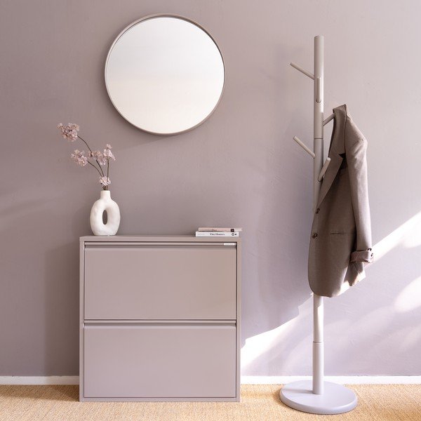 Taupe spalvos iš metalo atlenkiama spintelė batams 75x77,5x22,5 cm Billy – Spinder Design-image-1