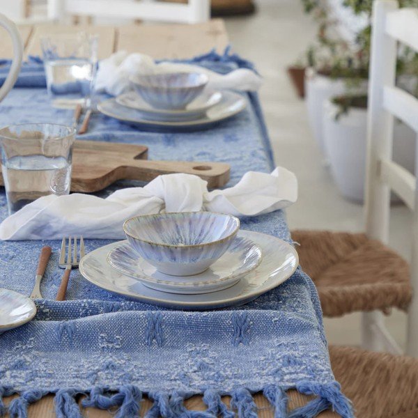 Baltos spalvos/mėlynos spalvos iš akmens masės mažas dubuo 200 ml Brisa – Costa Nova-image-3