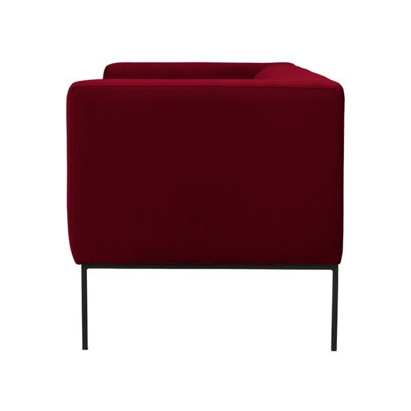 Raudona aksominė sofa Windsor & Co Sofas Neptune, 145 cm-image-3