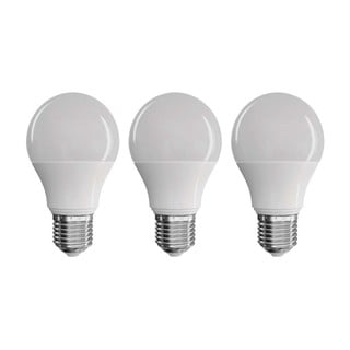 3 LED lempučių rinkinys EMOS Classic A60 Neutral White, 9W E27
