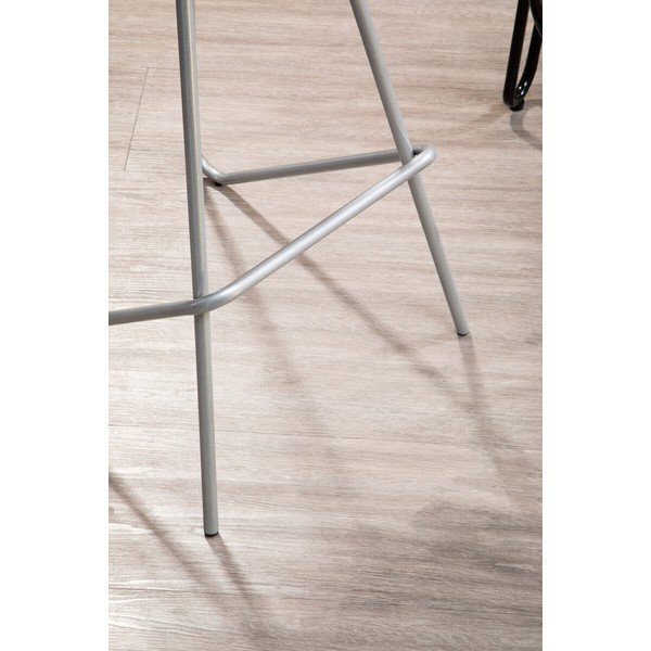 Sidabrinės spalvos/natūralios spalvos iš guobos masyvo baro taburetė (sėdynės aukštis 78 cm) District – Premier Housewares-image-4
