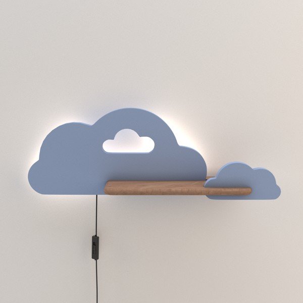 Baltai mėlynas vaikiškas šviestuvas Cloud - Candellux Lighting-image-2