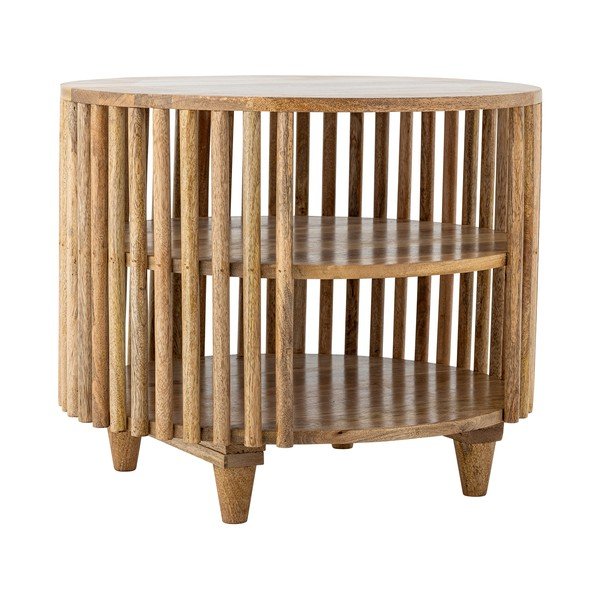 Natūralios spalvos iš mango masyvo apvalios formos kavos staliukas ø 60 cm Sali – Bloomingville-image-3
