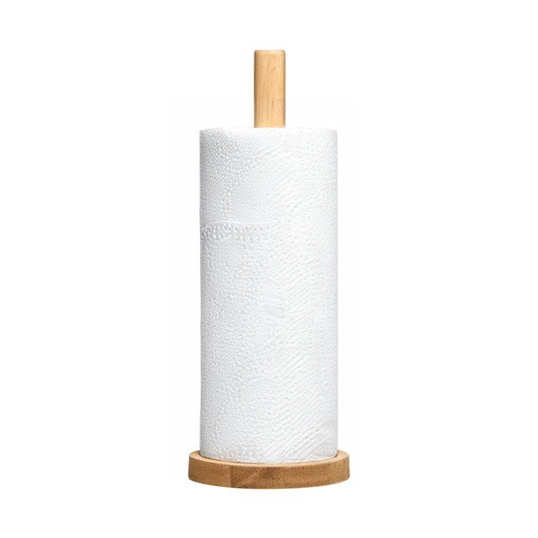 Natūralios spalvos iš medienos popierinio rankšluosčio stovas ø 12 cm Soka – Premier Housewares