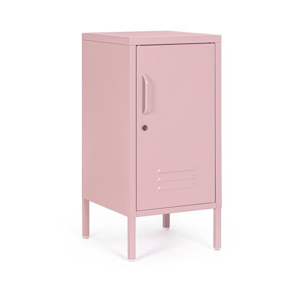 Šviesiai rožinės spalvos iš metalo su užraktu spintelė 35x76x40 cm Cambridge – Yes Everyday-image-2