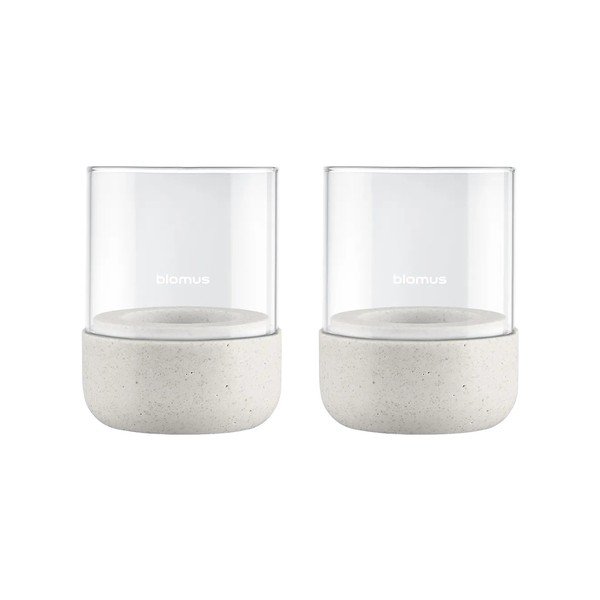 Iš stiklo žvakidės arbatinėms žvakutėms 2 vnt. Calma – Blomus