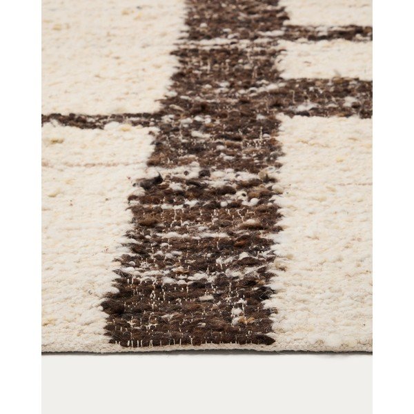 Apverčiamas kreminės spalvos iš vilnos kilimas 160x230 cm Hadin – Kave Home-image-3