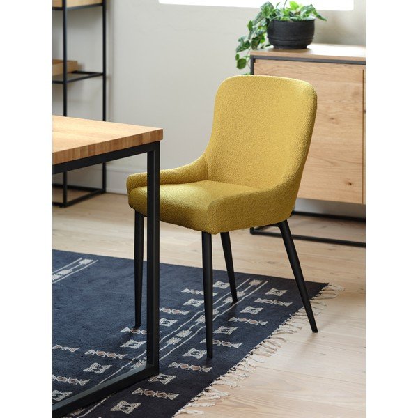 Valgomojo stalas natūralios spalvos su ąžuolo dekoro stalviršiu 90x180 cm Rivoli – Unique Furniture-image-1