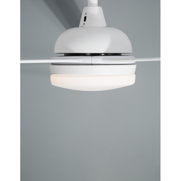 Matinės baltos spalvos iš metalo lubinis šviestuvas LED su stiklo gaubtu Flow – Nova Luce-image-3