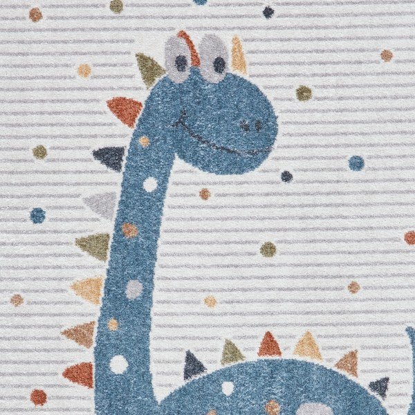 Vaikiškas kilimas mėlynos spalvos/šviesiai pilkos spalvos 120x170 cm Vida Kids Dinosaur – Think Rugs-image-2